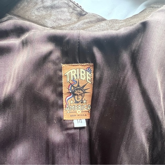 Tribe America Leather Jacket wm 14 - Picture 8 of 13